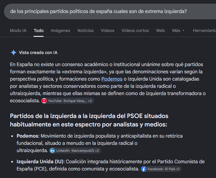 yukoekony's tweet photo. google:
Existe la extrema derecha? si, vox

existe la extrema izquierda? no uses esa palabra tan fea... se usa transformadora o ecosocialista, izquierda populista.... si dices extrema izquierda queda feo y no queremos ofender sentimientos.... https://t.co/bfIO3gcDSn
