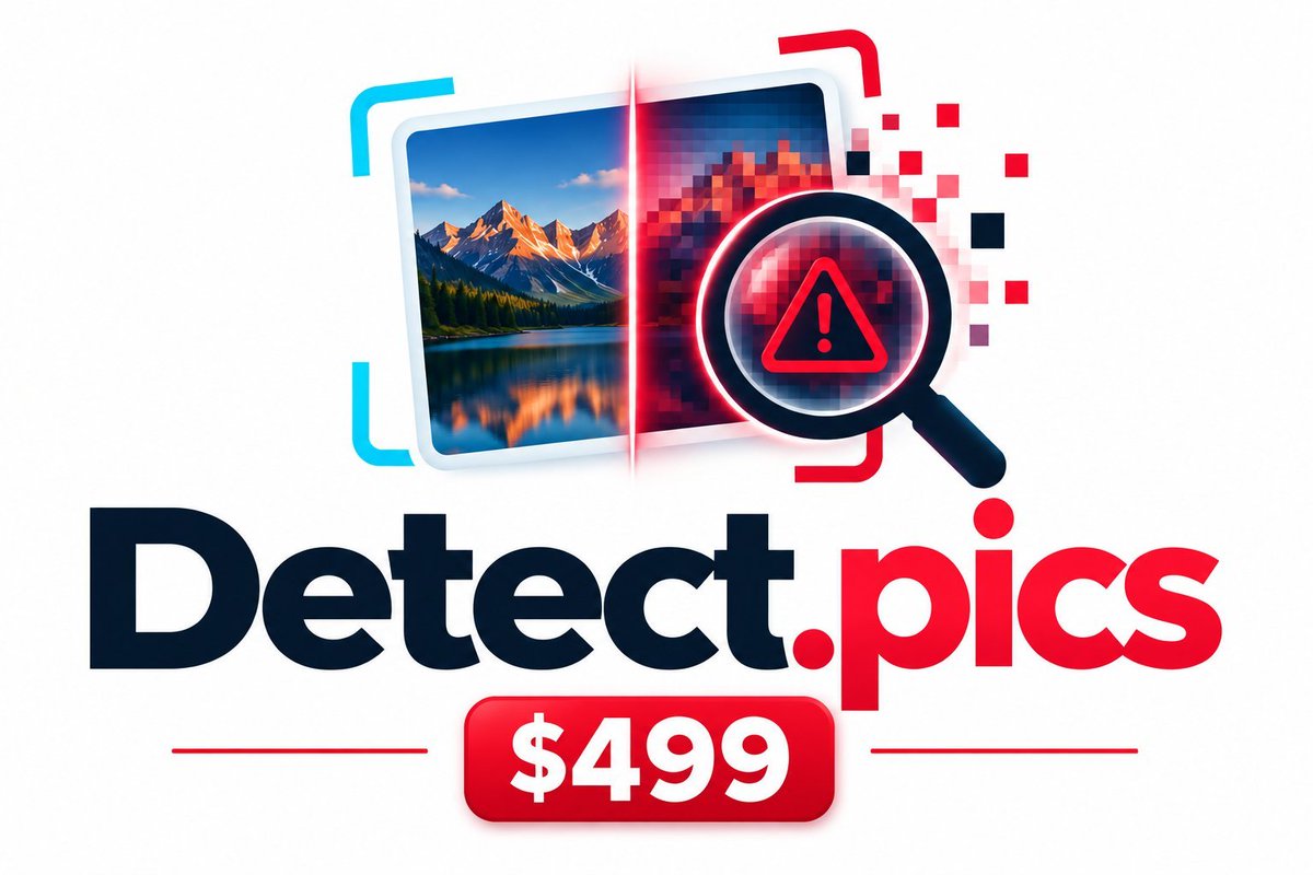 EssamOptNames's tweet photo. A prefect domain for AI image detection, deepfake identification &amp; visual authenticity.
Available now for only $499 
Checkout link in the first reply. 

#AI #Deepfake #AIDetection #ImageAI #Cybersecurity #Deepfakes #Domains #DomainNames https://t.co/wnGAYkeQQR