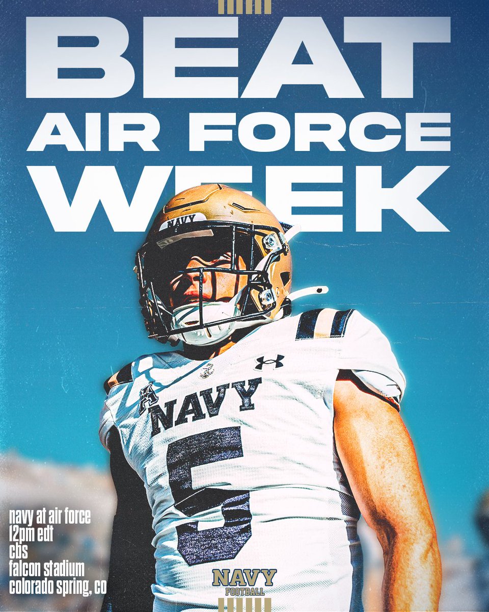 NavyFB's tweet photo. BEAT AIR FORCE WEEK

#GoNavy | #RollGoats https://t.co/BCdfJJhdC0
