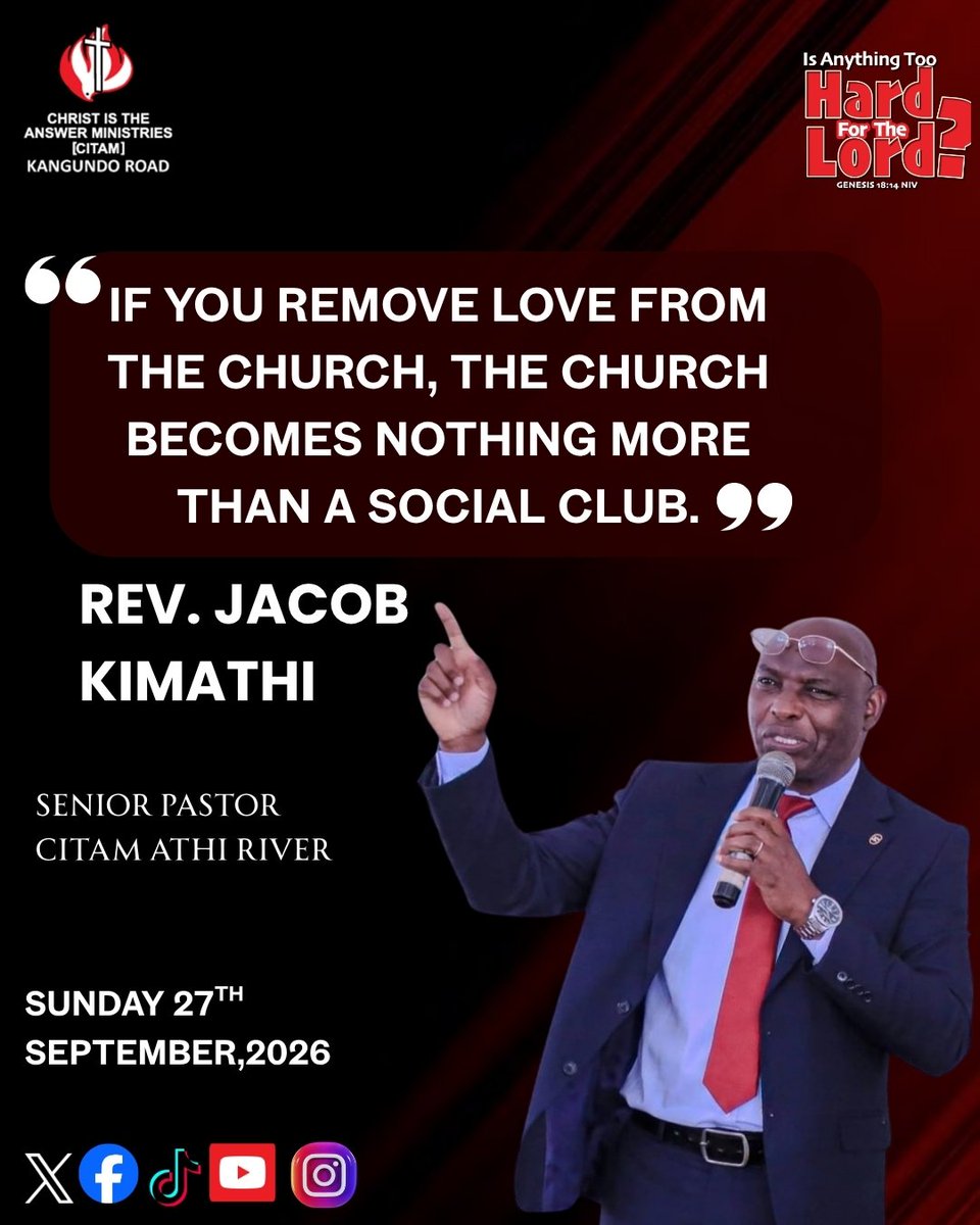 CitamRuai's tweet photo. Yesterday, we were reminded that when love is removed from the Church, we lose what makes us truly Christ’s people. 

Missed the service? You can catch the full sermon on our YouTube channel. 

#citamkangundoroad 
#isanythingtoohardforthelord 
#wherechrististheanswer https://t.co/U8vFLdoa0h