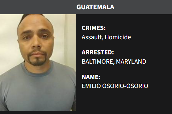 美国ICE拘捕涉嫌重罪的危地马拉非法移民Emilio Osorio-Osorio