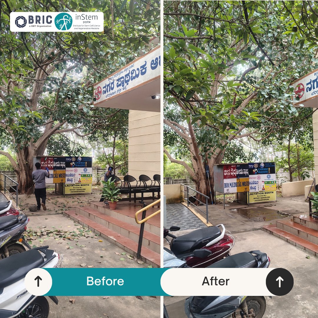 DBT_inStem's tweet photo. 🌿 BRIC-inStem joins Swachhata Hi Seva 2026

BRIC-inStem actively participated in the Swachhata Hi Seva 2026 Campaign, reinforcing the importance of cleanliness, community participation and a healthier environment.

🧹 Cleaning activities undertaken as part of the campaign
🏥 Cleanliness drive at Kodigehalli Public Health Centre (PHC)

Through collective action and community engagement, BRIC-inStem continues to contribute towards cleaner surroundings and a healthier society.

Swachhata is a shared responsibility. 

Together, let us keep our surroundings clean and green.

#SwachhataHiSeva2026 #SHS2026 #BRICinStem #inStem #Swachhata #CleanIndia #SwachhBharat #CommunityEngagement