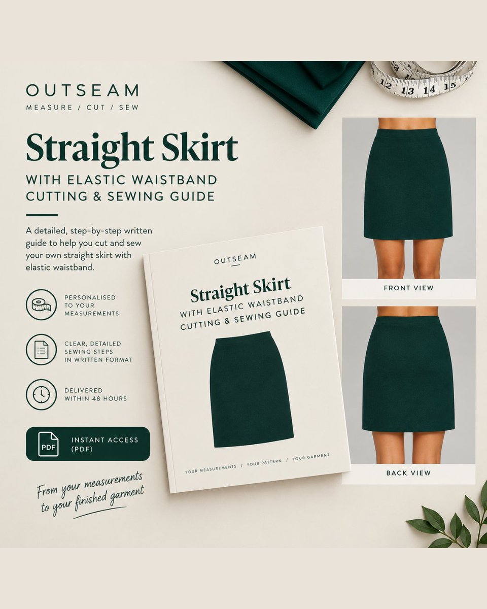 Outseam_io's tweet photo. Get your step-by-step cutting &amp; sewing written guide for this straight skirt with concealed elastic waistband!

https://t.co/C19QTQKhO1

#madetowear #madetomeasure #customguide #patterndrafting #patternmaking #sewingpattern #diy #diyfashion #clothing #fashiondesigning #tailoring https://t.co/pSiSKJyeT1