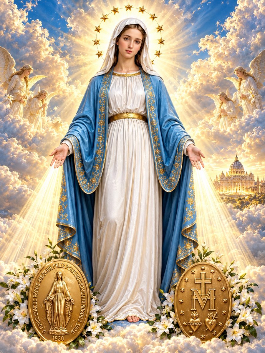JustAdaugoijele's tweet photo. OUR LADY OF THE MIRACULOUS MEDAL, PRAY FOR US WHO HAVE RECOURSE TO THEE https://t.co/Lb9HAUkw2D