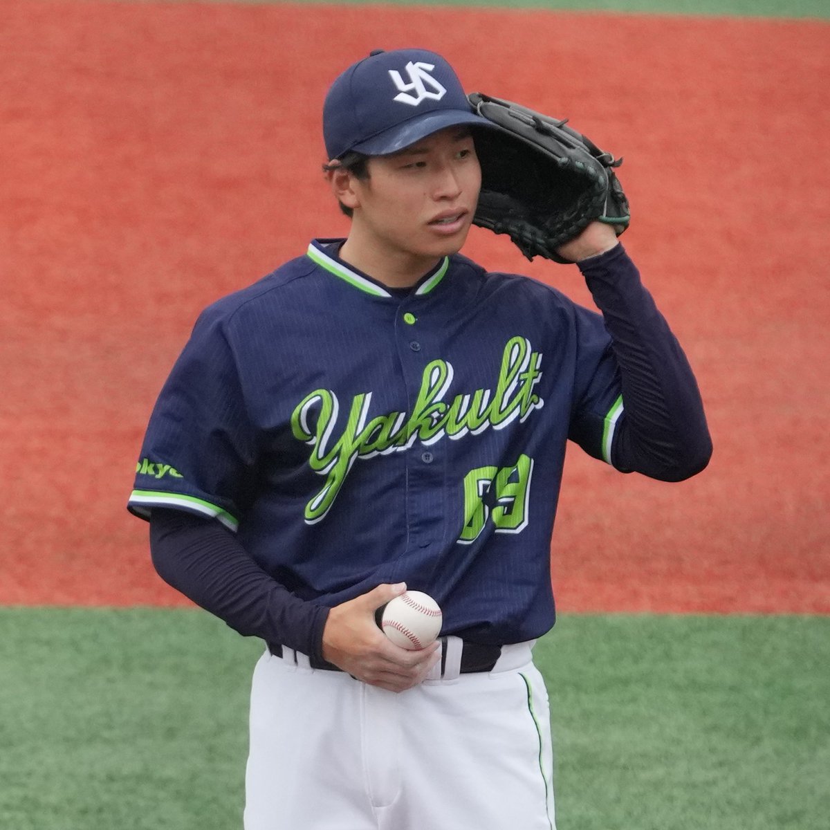 2896_toge's tweet photo. これはピッチコムが聞こえない下川君。（最初何やってるのかと思った）

2026.9.27📷 https://t.co/ASbnqAjwNJ
