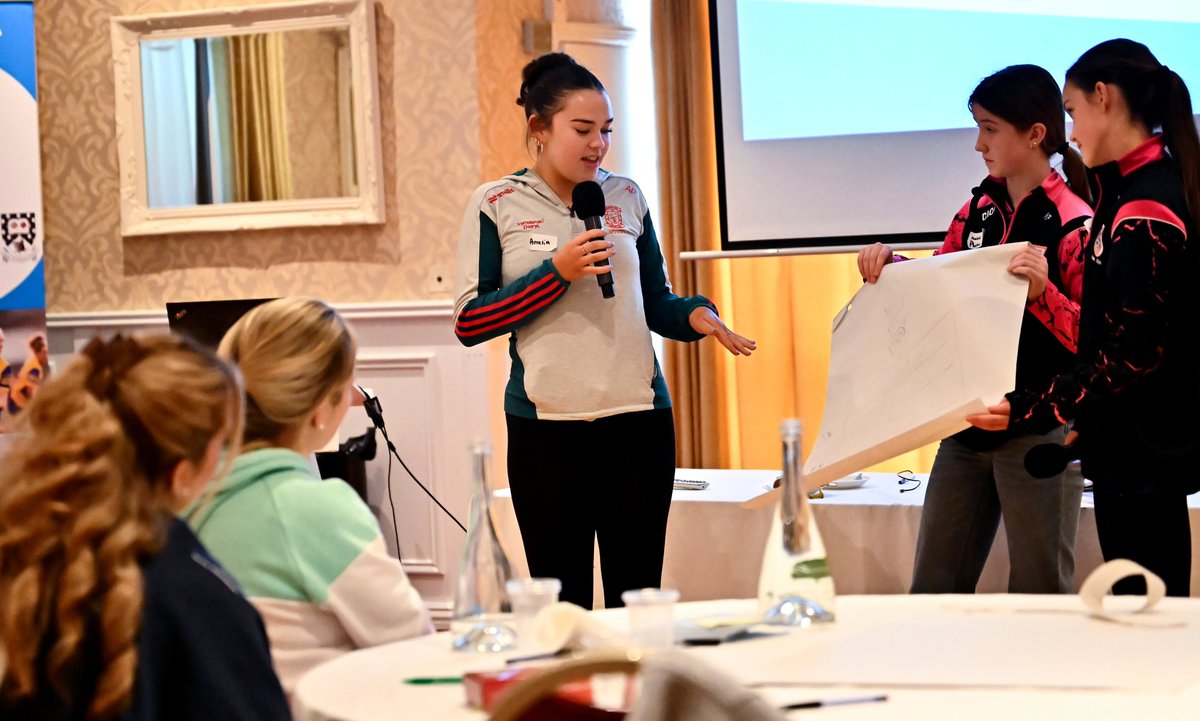 OfficialCamogie's tweet photo. 🙌🏻 A great day at the GAA Regional Youth Forum in Carrick-on-Shannon!

Brilliant to see so many young Camogie players and members sharing their ideas, experiences and hopes for the future of our games.

Thanks to everyone who took part and made their voice heard!

#GetBehindCamogie