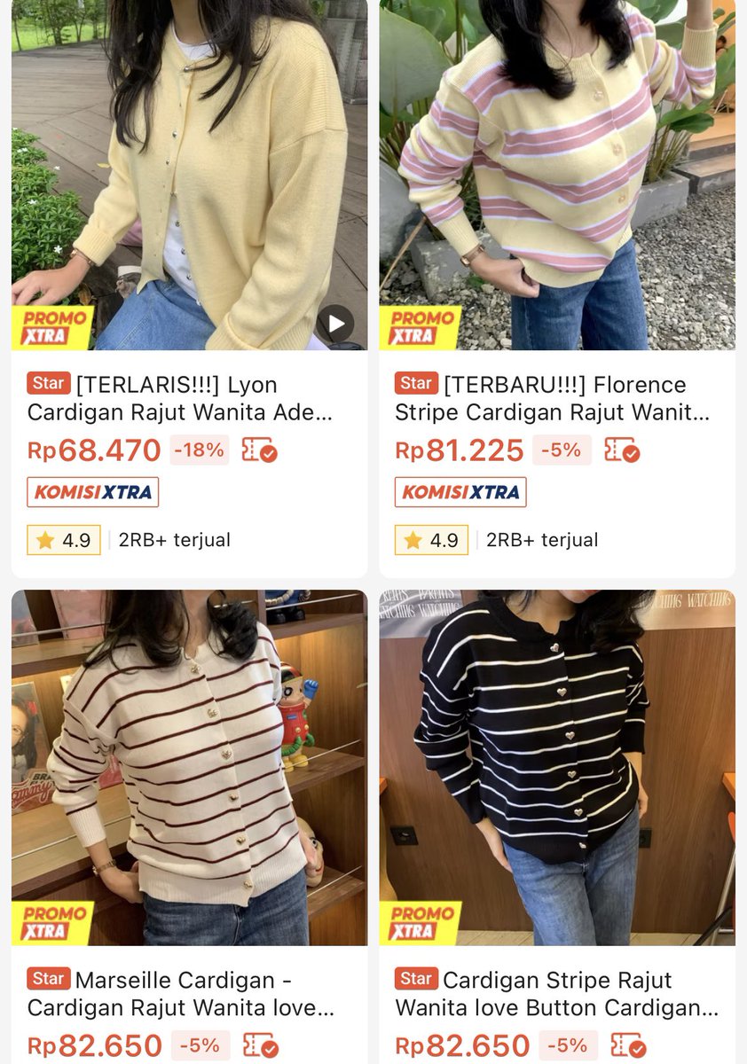 squieshye's tweet photo. ini dia definisi hidden gem 😭 nemu toko cardigan yang masih aman di kantong karjimut, modelnya jg wearable banget buat daily https://t.co/VFf8wM3cho
