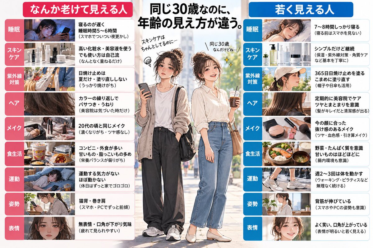 waka_skincare's tweet photo. 言いづらいけど、
30歳過ぎると「生活」が顔に出る。 https://t.co/XWWHiW233r