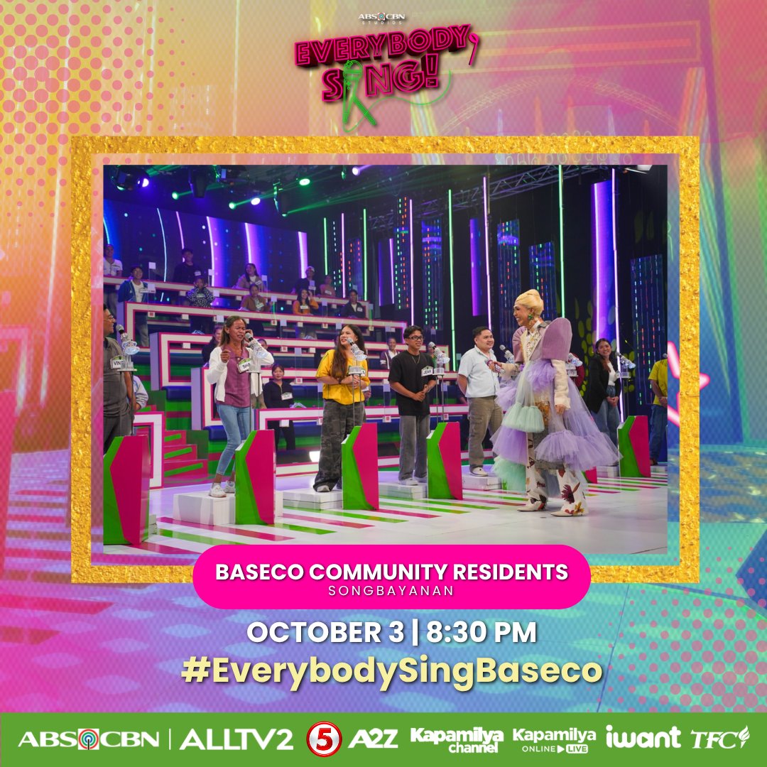 everybodysingph's tweet photo. Ang huling Songbayanan na makakasama natin this weekend ay ang Baseco Community Residents!

#EverybodySingBaseco
📅Saturday &amp; Sunday | 8:30pm
📺ALLTV2, TV5, A2Z, Kapamilya Channel, Kapamilya Online Live, iWant, and TFC https://t.co/LWiBQs9oBp