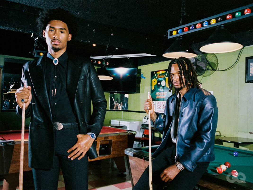 hourlyspurs's tweet photo. dylan harper and stephon castle for GQ magazines https://t.co/spsxBasiS5