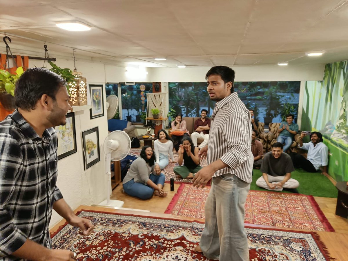 guptasahil7's tweet photo. Did an improv workshop yesterday with a bunch of strangers

Basically acting games, random scenes and a lot of making things up on the spot 😅

Was genuinely fun....if anyone in Pune wants to try one... DM me. I can share the details https://t.co/ZTRFeEXTh0