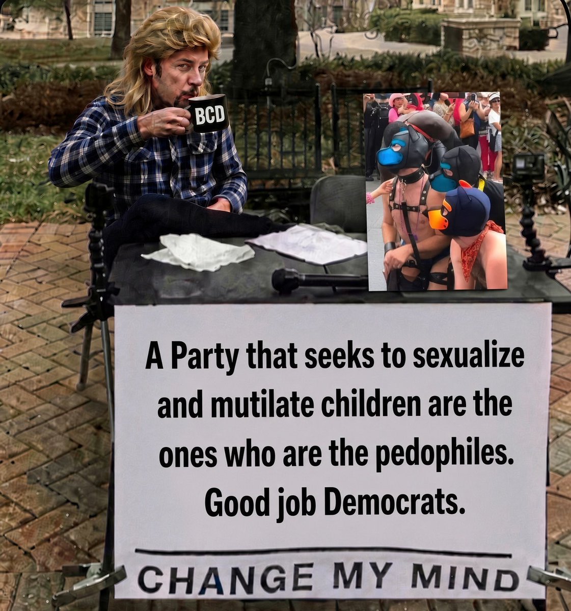 BlueCollarDad73's tweet photo. @realDailyWire Democrats care the Party of pedophiles. https://t.co/BNur7XuxiC