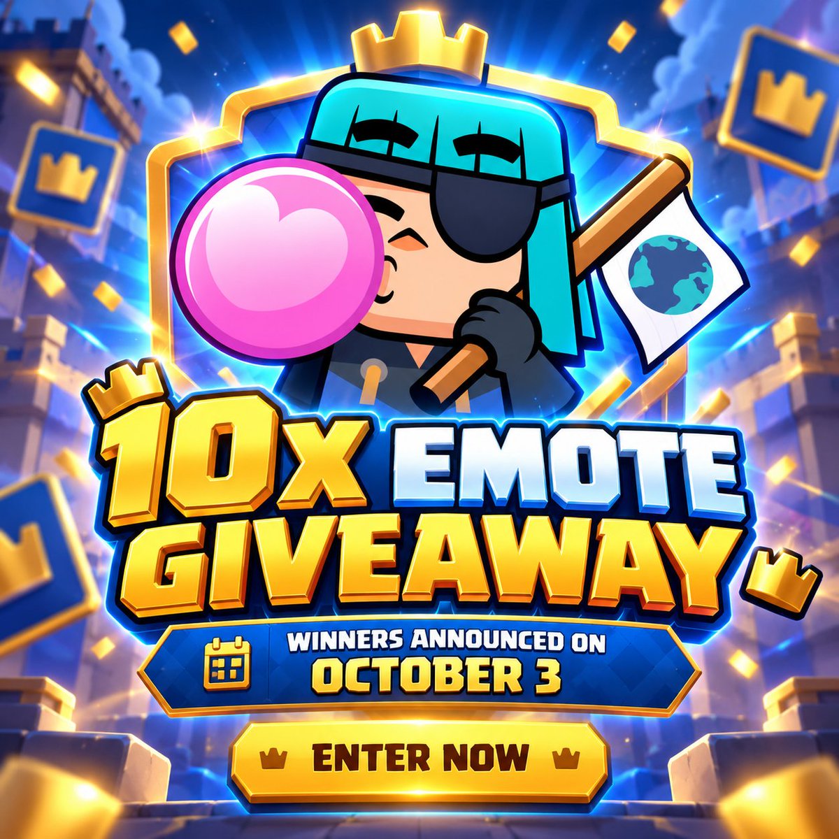 feardustcr's tweet photo. 🎁 10x EMOTE GIVEAWAY!
✅ Follow me
🔁 Retweet this post
💬 Comment “DONE”
🏆 10 winners
📅 Winners announced on October 3
Good luck everyone! 🍀👑
#GiftedBySupercell https://t.co/lr3rPN3kcz