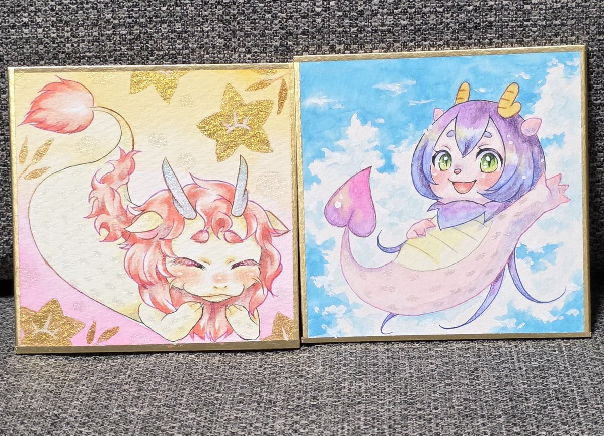 masuderaAyako's tweet photo. とっても可愛い子龍のイラストが届きました！😆💕✨

どんな幸運を運んできたのかな？→カップのナイト🤴✨

どんな素敵な変化が訪れますか？→カップのクイーン👸✨

良いカードばかり出ました(*^^*)🩷🌟
大切にします😌🌸💓 https://t.co/4eKu7v7yPu