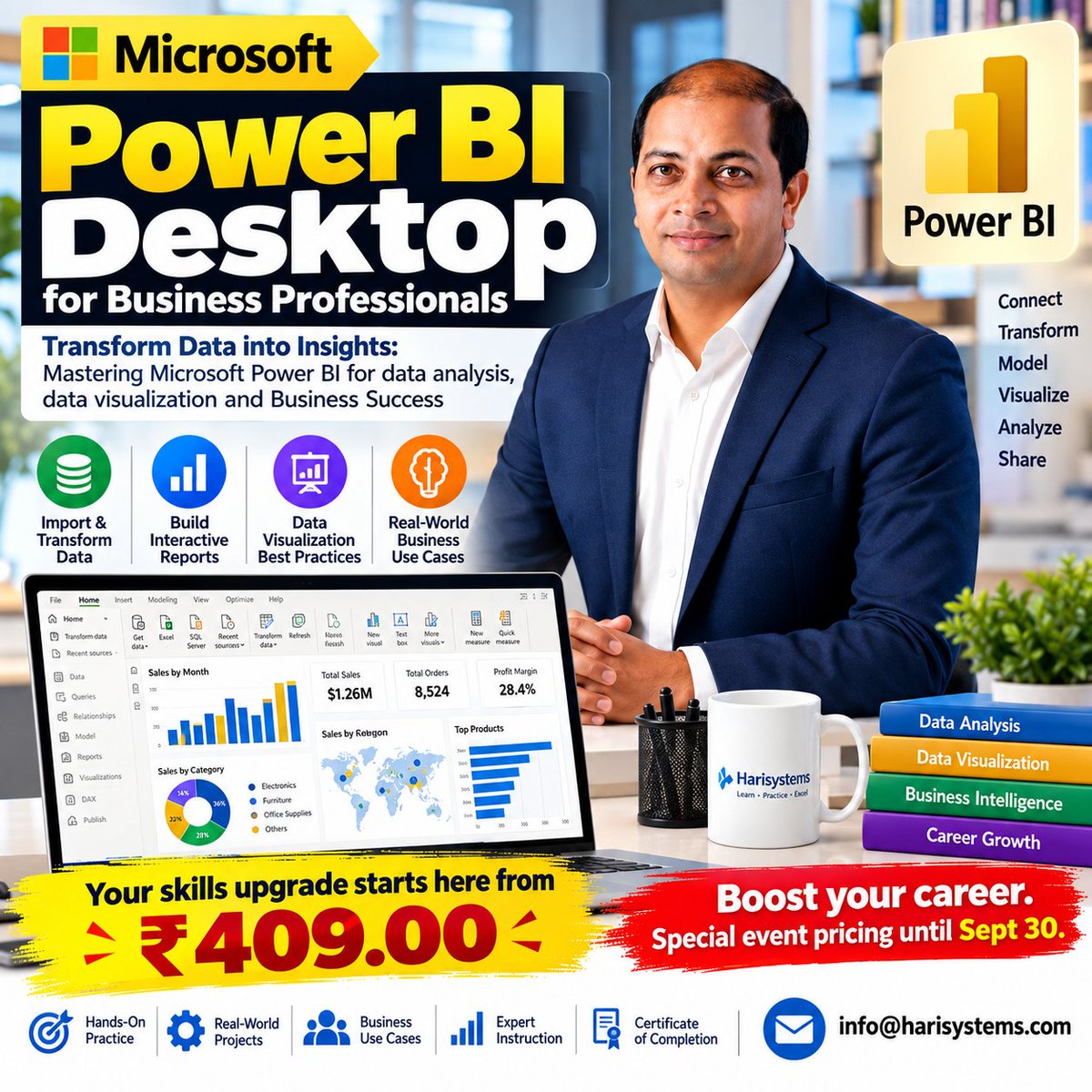 metlasudha's tweet photo. Microsoft Power BI Desktop for Business Professionals
https://t.co/fgM9CCCW2O
#powerbi #microsoft #visualization #dataset #datamodel #analytics #harisystems #udemy #upgrade #upskill #future #technology https://t.co/6s1CQm2X5V