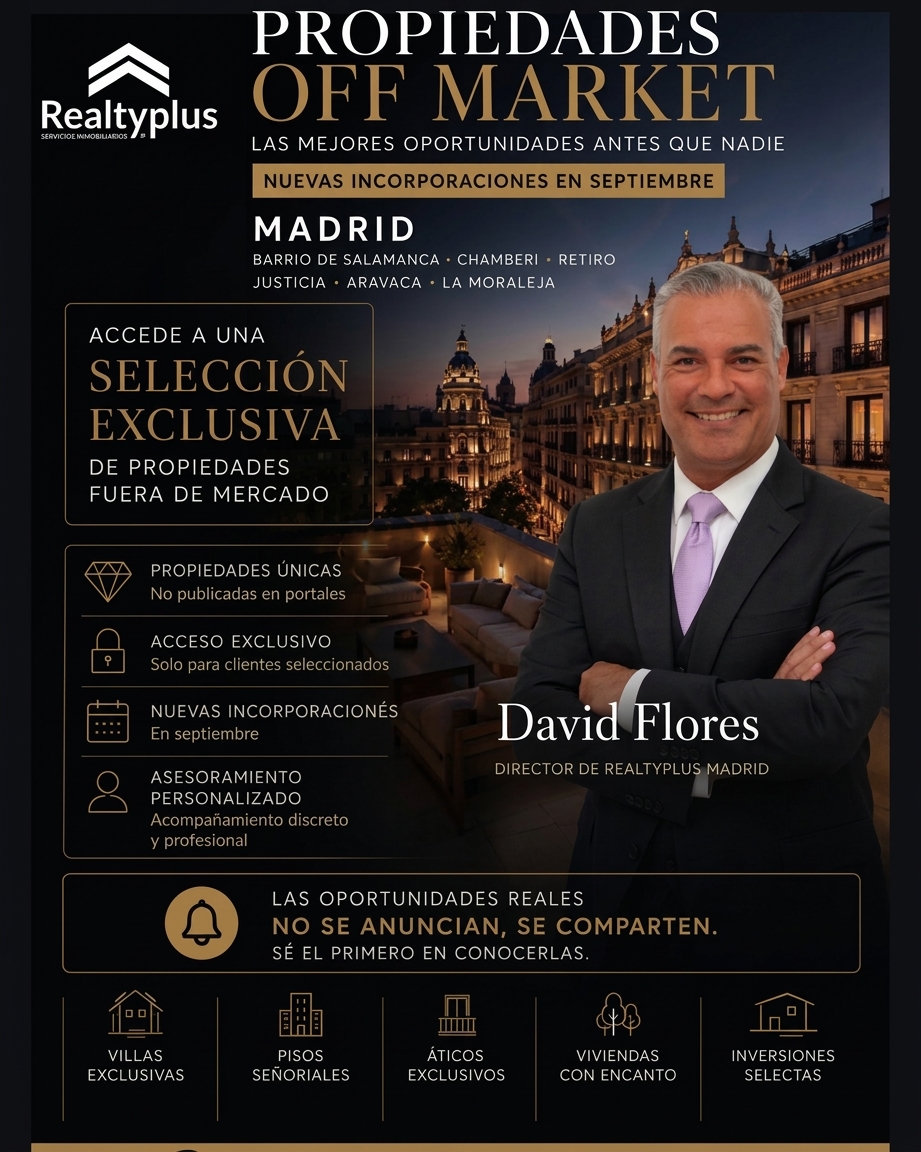 gruporealtyplus's tweet photo. Oportunidades inmobiliarias Off Market en Madrid: Discreción, rigor y exclusividad 🏙️👔.
Las oportunidades reales no se anuncian; se comparten entre quienes buscan un valor diferencial 🌱💎.
Mas información: https://t.co/DHfqAnRRYu
#InmobiliarioMadrid #OffMarket #BienesRaices https://t.co/IHWCLdC72j