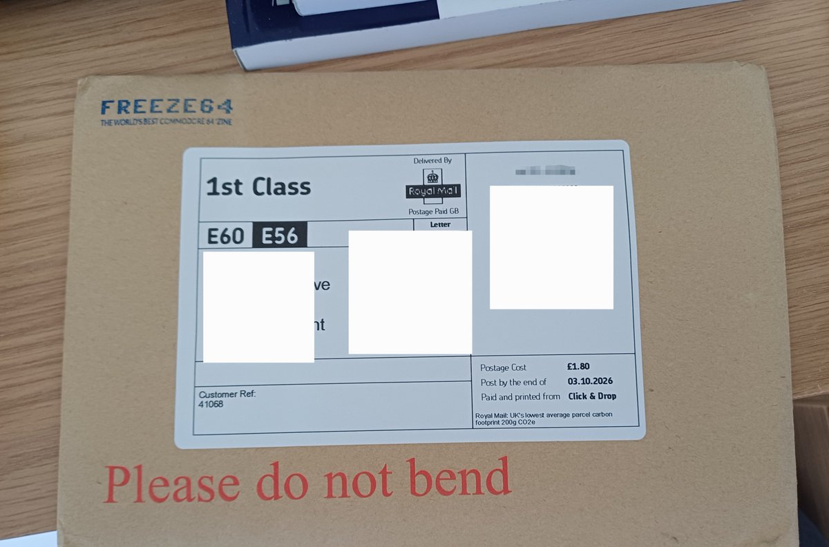 OldSkoolCoder's tweet photo. Guess what came thru my letterbox at 88 mph ;) @FREEZE64UK  cheers matey https://t.co/0UO8MkmTUM