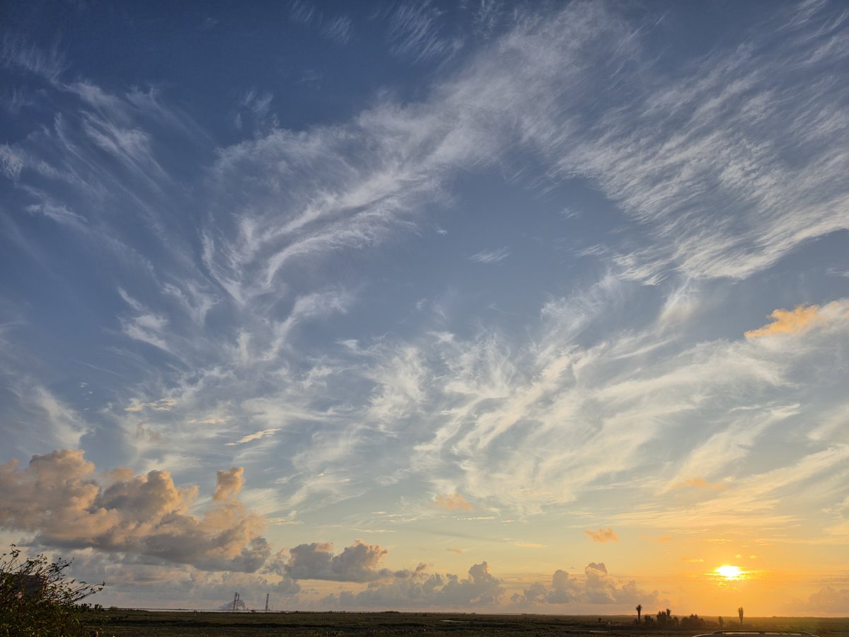 StarshipGazer's tweet photo. View of the sky at T-minus 10 minutes and counting! https://t.co/K1sNIrWJqO