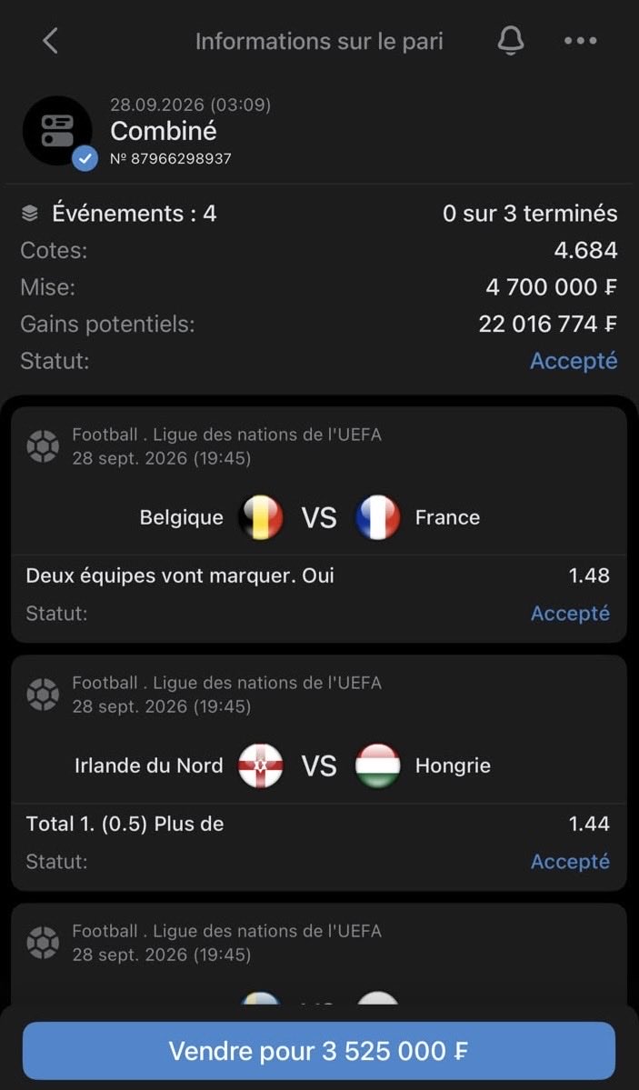 pronoking23's tweet photo. COUPON AUTHENTIQUE 1Xbet🔵

Cote 4 Super bien analysé 💯🚀

⛓️Code available in Channel 👇
Le code es disponible dans la chaîne
⛓️‍💥 https://t.co/3PyoVI2LNX https://t.co/EGvNcWOSP1