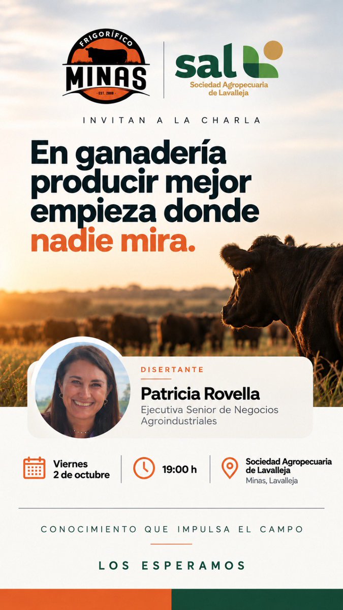 patriciarovell1's tweet photo. La confianza se construye entre todos y es la suma de varios esfuerzos aislados. Entender cómo se articulan los procesos para llegar al plato del consumidor con el mejor corte de carne, nos posiciona dentro de los principales países ganaderos del mundo. Los esperamos este viernes https://t.co/hEQp1rS06k