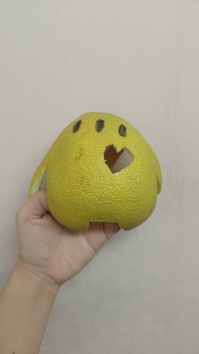 waratte288288's tweet photo. ぶんたんの皮でモチモチくん作ってみました
三つ目はぽっちゃりver. https://t.co/579AlKsbG5