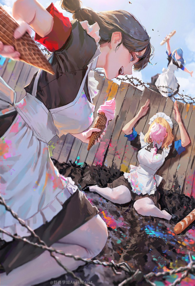 AnekiBeast's tweet photo. World War One, but maids https://t.co/lwGMBCpsUI