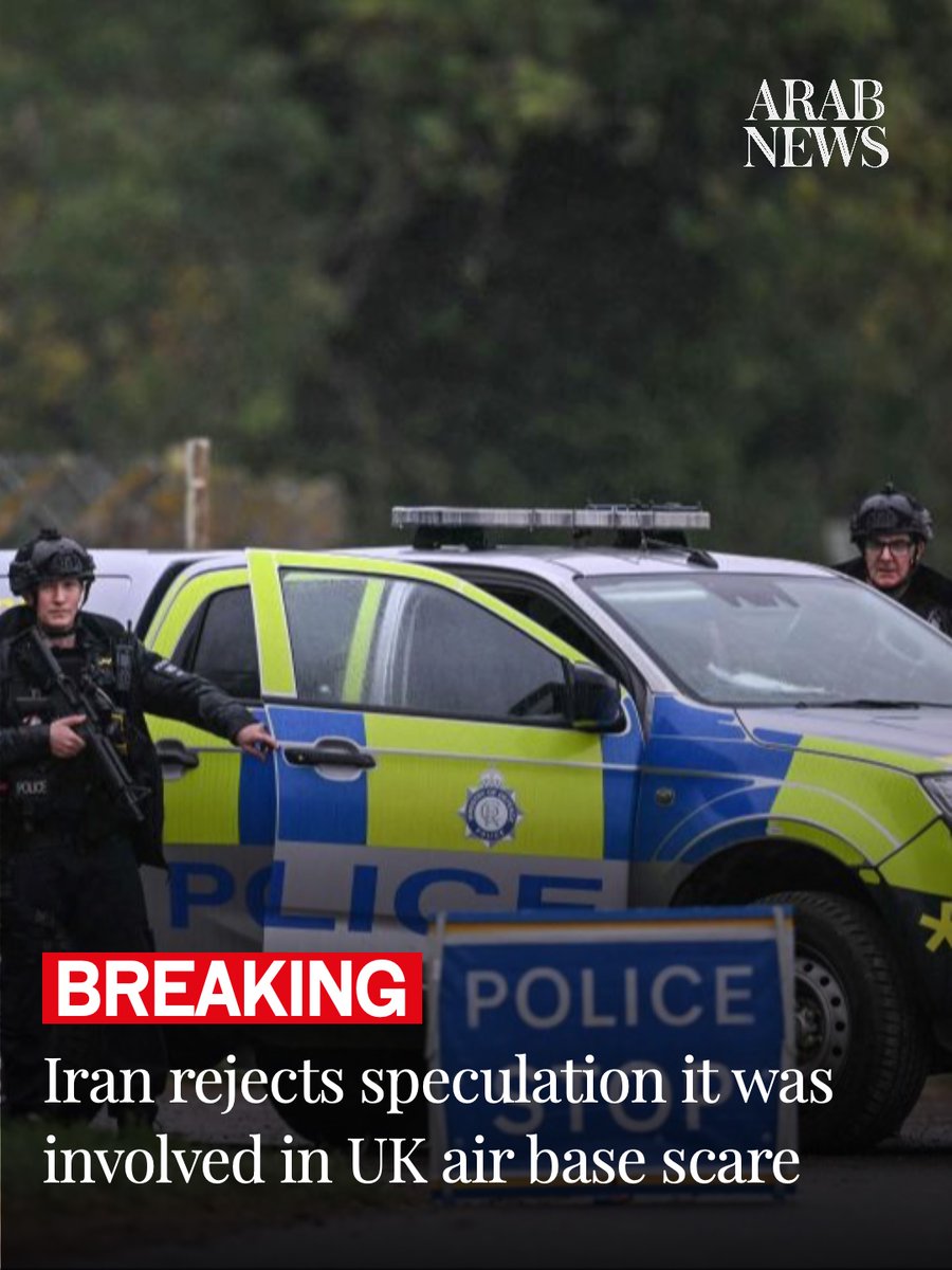 arabnews's tweet photo. 🔴 BREAKING: Iran says 'categorically rejects' speculation involved in UK air base scare. https://t.co/Il7QsmLt9i https://t.co/ZgcoITRxTk
