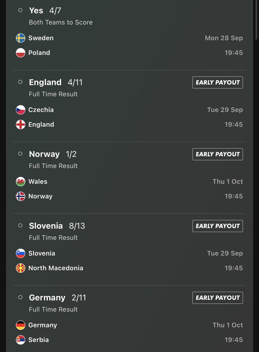 ProSportsP10's tweet photo. UEFA NATIONS LEAGUE WEEKLY LONGSHOT 🇪🇺⚽️

Odds: (7.00) 🔨

Drop a ❤️ if on! https://t.co/pBp2QLgmnY