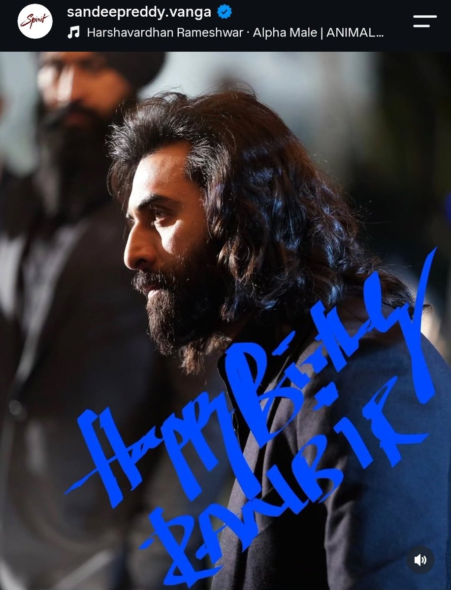 seeuatthemovie's tweet photo. Can always count on Vanga dropping some new elite still every Ranbir Birthday 💥 https://t.co/rRuAriDHxa