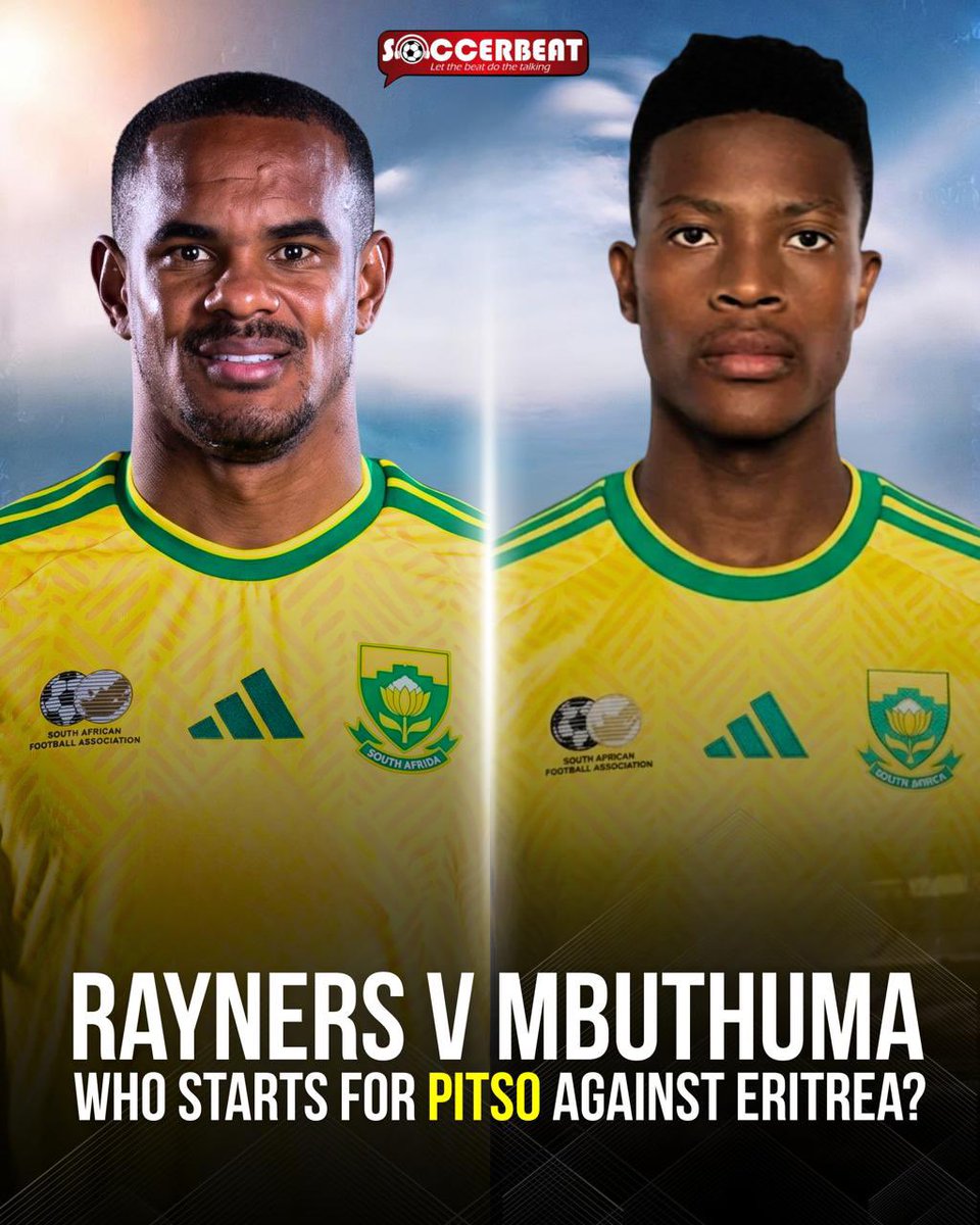SoccerBeatZA's tweet photo. 🚨 𝐑𝐀𝐘𝐍𝐄𝐑𝐒 𝐎𝐑 𝐌𝐁𝐔𝐓𝐇𝐔𝐌𝐀? 🇿🇦

▪️Iqraam Rayners - 5 apps, 1 goal
▪️Yanela Mbuthuma - 6 apps, 2 goals

Who should start? 🎙️🇪🇷

#ForTheBettor #10BetBafana https://t.co/PZXaWxtNBF