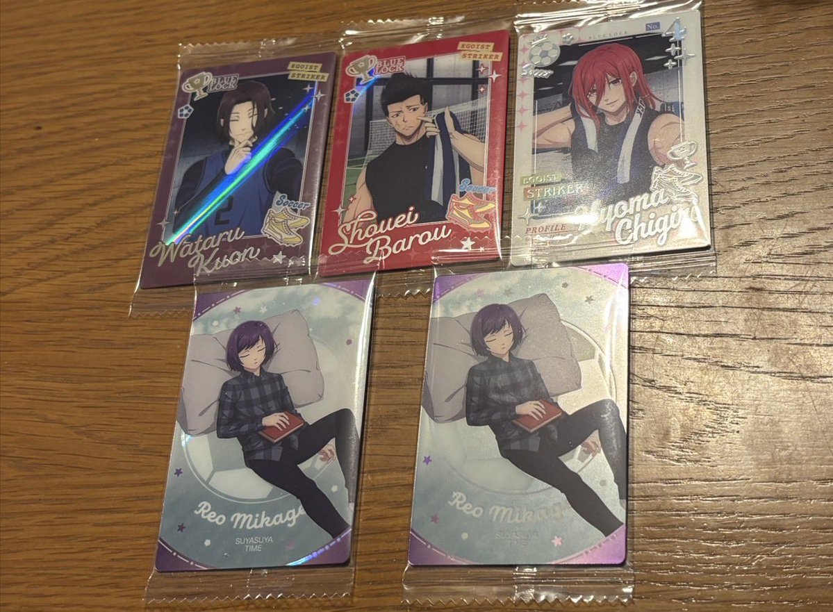 sleepma_'s tweet photo. 【交換】 ブルーロック ウエハース 6

譲→千切豹馬 糸師冴 蜂楽廻 久遠渉 馬狼照英 御影玲王

求→清羅刃

ERは2:1にてお願いいたします。
郵送希望しております。
お気軽にお声がけください。 https://t.co/Z3lSoDVLmQ