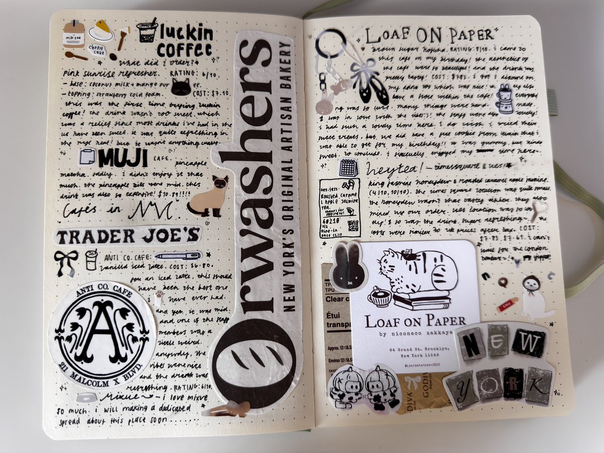 eunrki's tweet photo. cafe journal spread :D https://t.co/60vaGGBrk7