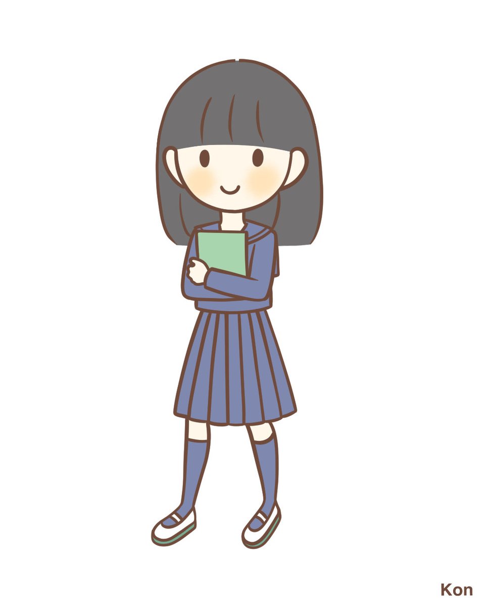 p_d_blue02's tweet photo. 「中学または高校（制服）」
お題箱から描きました。 https://t.co/PcMUwbwGgI
