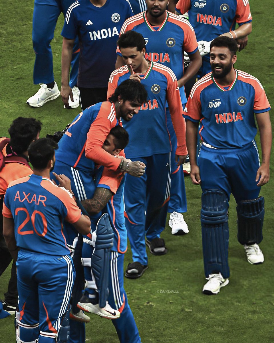 surya_14kumar's tweet photo. A year ago, we walked onto the field with one dream - to bring the Asia Cup home 🇮🇳🏆

What followed was more than just a win. The belief in the dressing room, the trust in each other, the countless hours of hard work, the pressure of the big moments and finally, that feeling of standing together as champions 🏆 

Looking back today, I realise that the trophy was only a part of what made that journey special. It was the people beside me, the battles we fought together, the moments we celebrated together and the belief that never left us.

Every time I look back at these pictures, I’m reminded of how special it is to represent a billion dreams. There is no greater feeling than wearing the India jersey and giving everything you have for the country 🇮🇳💙 

Forever grateful. Forever proud 🇮🇳