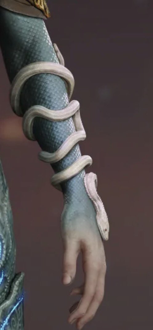 ziiwizz's tweet photo. The cost of having a badass bow is that your left arm becomes part snake. https://t.co/62GcoVXbef