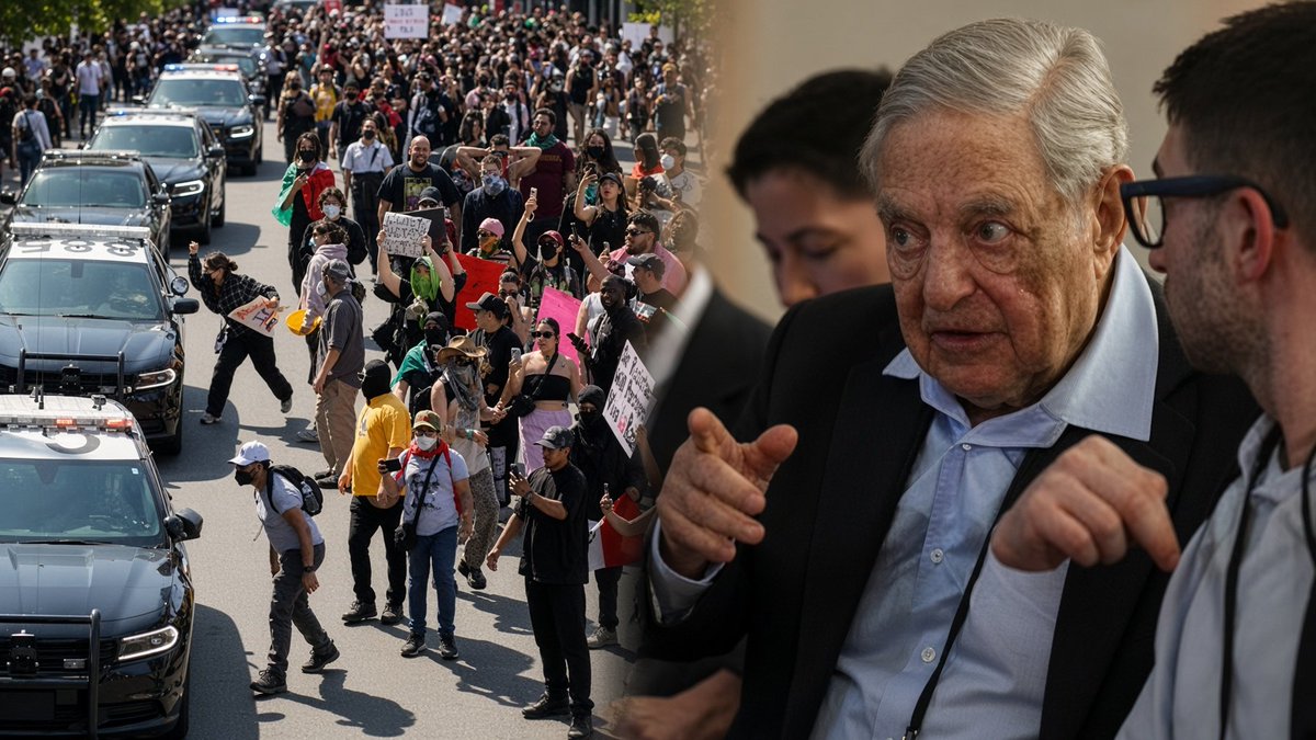 SaltyGoat17's tweet photo. Should George Soros and his son have all of their assets seized and go to prison for funding the riots that almost destroyed our country? https://t.co/gcQbaW2vfF
