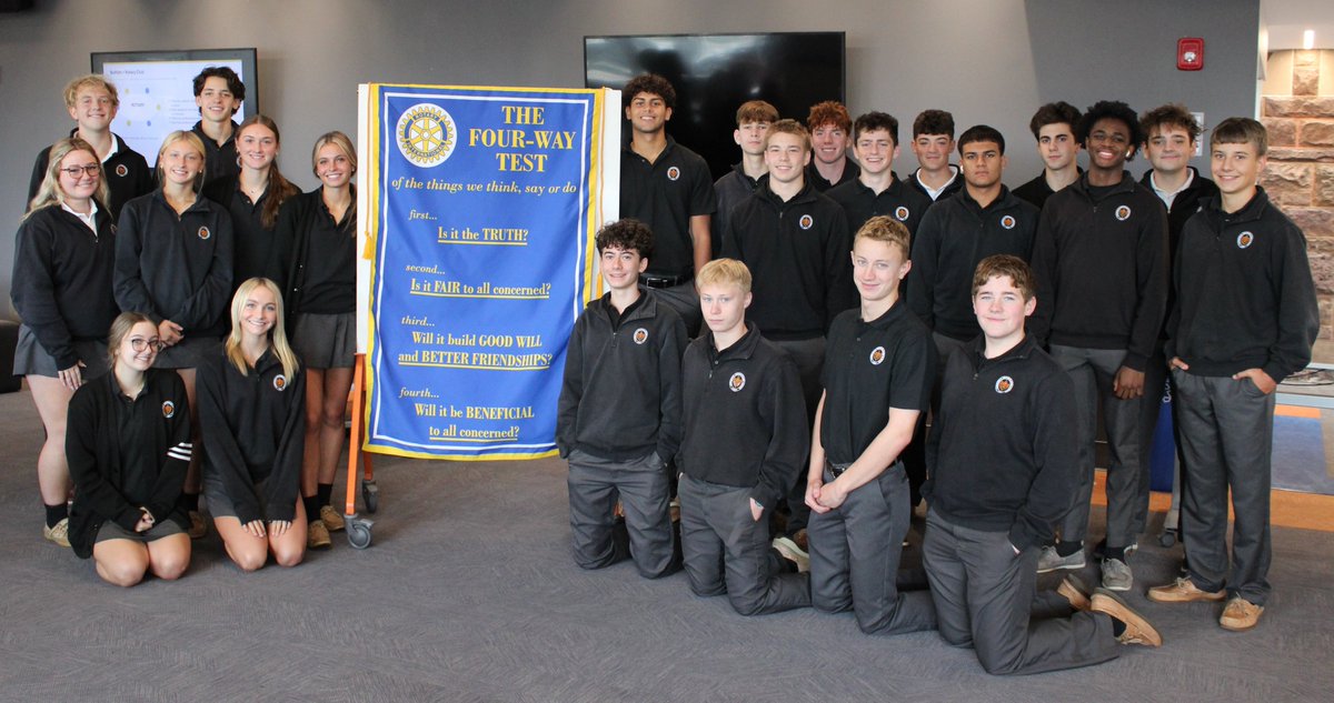 CPRamblers's tweet photo. Our BizPath students reaffirmed their commitment to service at their most recent meeting, dedicating themselves to the ideals of Rotary Club and the Four-Way Test. #Prep #BizPath https://t.co/p2gp9aNEjE