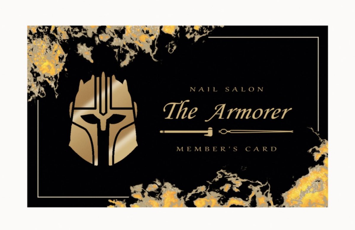 yasutak1192's tweet photo. ネイルサロン "The Armorer"
常連とメンバーズカード https://t.co/7jve0b9yob