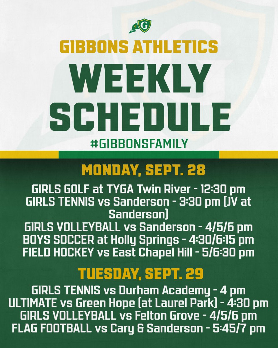 athleticscghsnc's tweet photo. September ends, October begins

#GibbonsFamily https://t.co/3kKzGnQO21