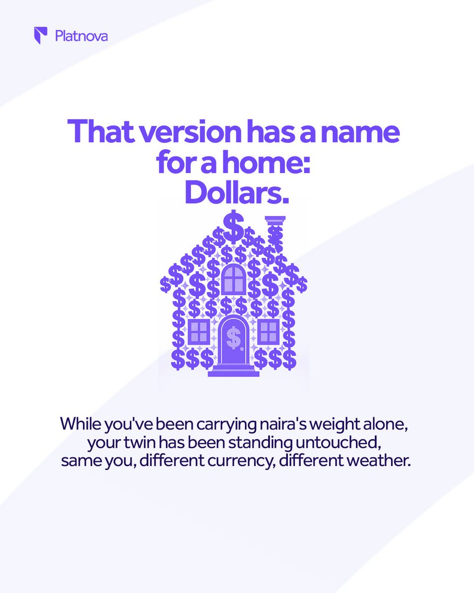 PlatnovaNG's tweet photo. You have a twin who doesn’t check exchange rates at midnight. 👀
Same you, different currency, zero panic.
Time to meet them. 💜
#platnova #dollaraccount #multicurrency #virtualaccount https://t.co/xcG0aSpiHE
