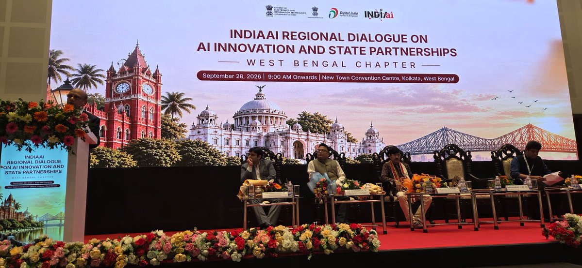stpi_kolkata's tweet photo. Director, STPI Kolkata Shri @manjit_nayak spoke as panelist on Startup Financing at IndiaAI Regional Workshop-cum-Review organized by IndiaAI Mission, MeitY, GoI &amp; DIT&amp;E, GoWB today at Kolkata. Fruitful interaction with 5 Eastern States. #IndiaAI #STPIINDIA #STPIKolkata https://t.co/arIjorQYp9