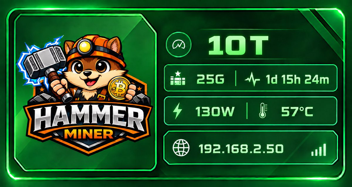 hammerminer's tweet photo. 🚀 V1.0.3 Beta loading for P2! 🛠️
Here's what's coming: 👇
1️⃣ Simple on-device UI — now with custom images 🎨📱
2️⃣ Almost zero restarts — change freq, voltage, network config, or pools without rebooting ⚡🔄 (only force restarts for serious issues like abnormal hashrate 🛡️)
3️⃣ Multi-pool support — switch pools instantly, no restart needed 🌐✨