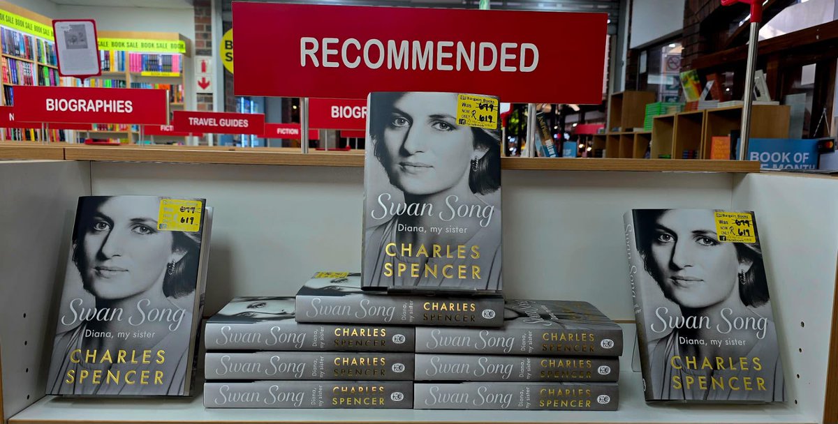 BargainBooksSA's tweet photo. A heartfelt and deeply personal tribute, Swan Song offers an intimate look at Princess Diana's life through the eyes of the brother who knew her best

Swan Song: Diana, My Sister by @cspencer1508 
👉 WAS R679 | NOW R619 | SAVE R60

Available at Bargain Books SA!

@PenguinBooksSA https://t.co/uu9rOLEiYN