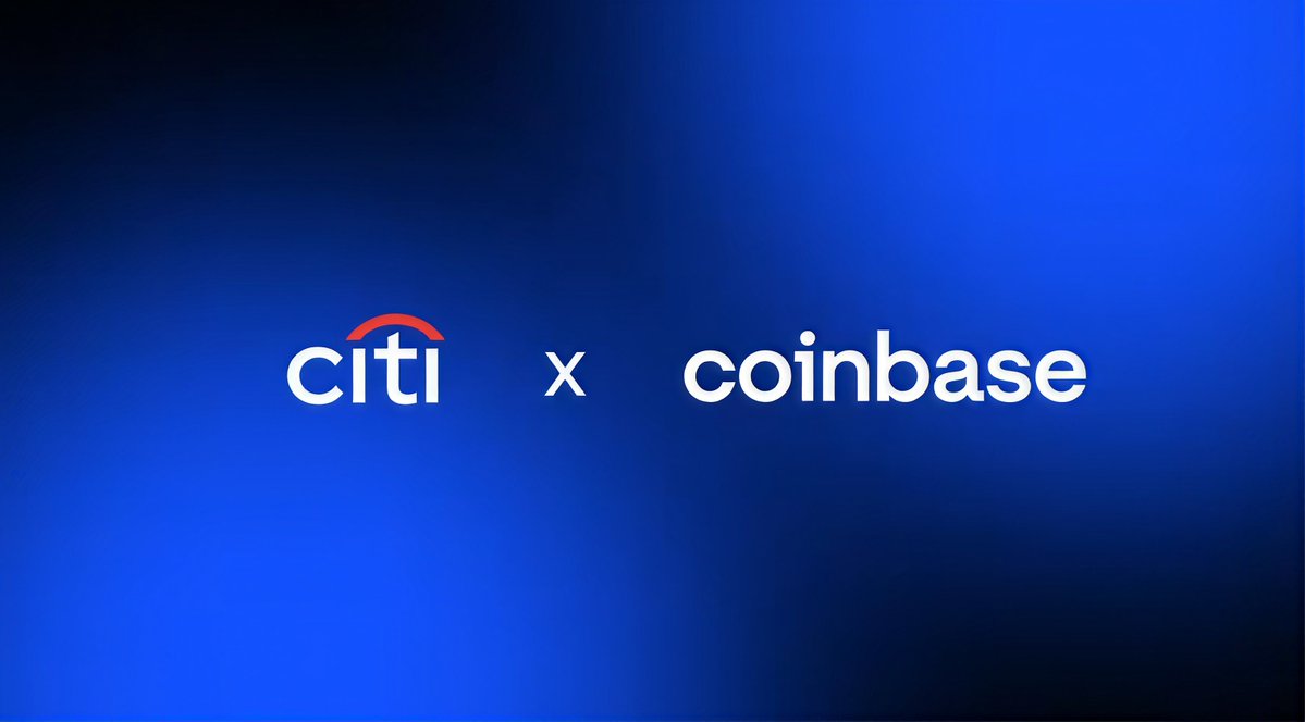 coinbase's tweet photo. We're bringing stablecoins into the banking system with @Citi.

That means instant stablecoin acceptance for institutions - all on bank-grade, regulated infrastructure.

The next step for stablecoins becoming everyday money. https://t.co/9ftQ50yl5y