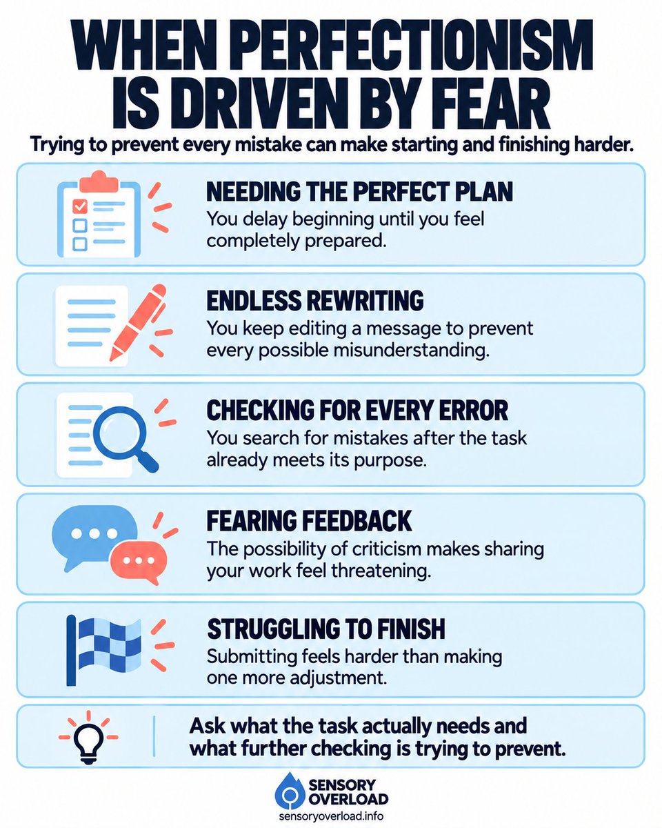 sens0ryoverl0ad's tweet photo. When perfectionism is driven by fear https://t.co/mUdTfrsQfq