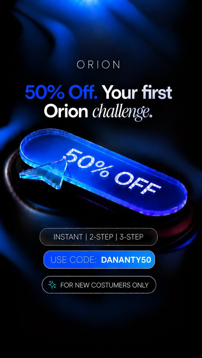 und3sp0t3d's tweet photo. GIVEAWAY ALERT

✅ 5x $10K Giveaway with @Orionfundedcom

Enjoy 50% OFF discount use ( DANANTY50)
✅ Rules
Most Follow
@Orionfundedcom 
@OrionAffiliates 
@und3sp0t3d 
✅ Like repost and Tag 3 Friends

✅ Winners announce in 3days https://t.co/h5hlTtM2aJ