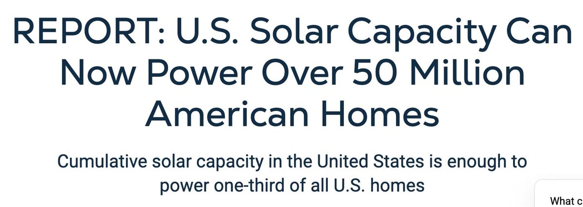 StandardSolar's tweet photo. The United States has officially reached enough operating #solar capacity to power more than 50 million American homes or over one-third of all households nationwide! https://t.co/AqWQ9L71eb https://t.co/KfKUtcNrTW