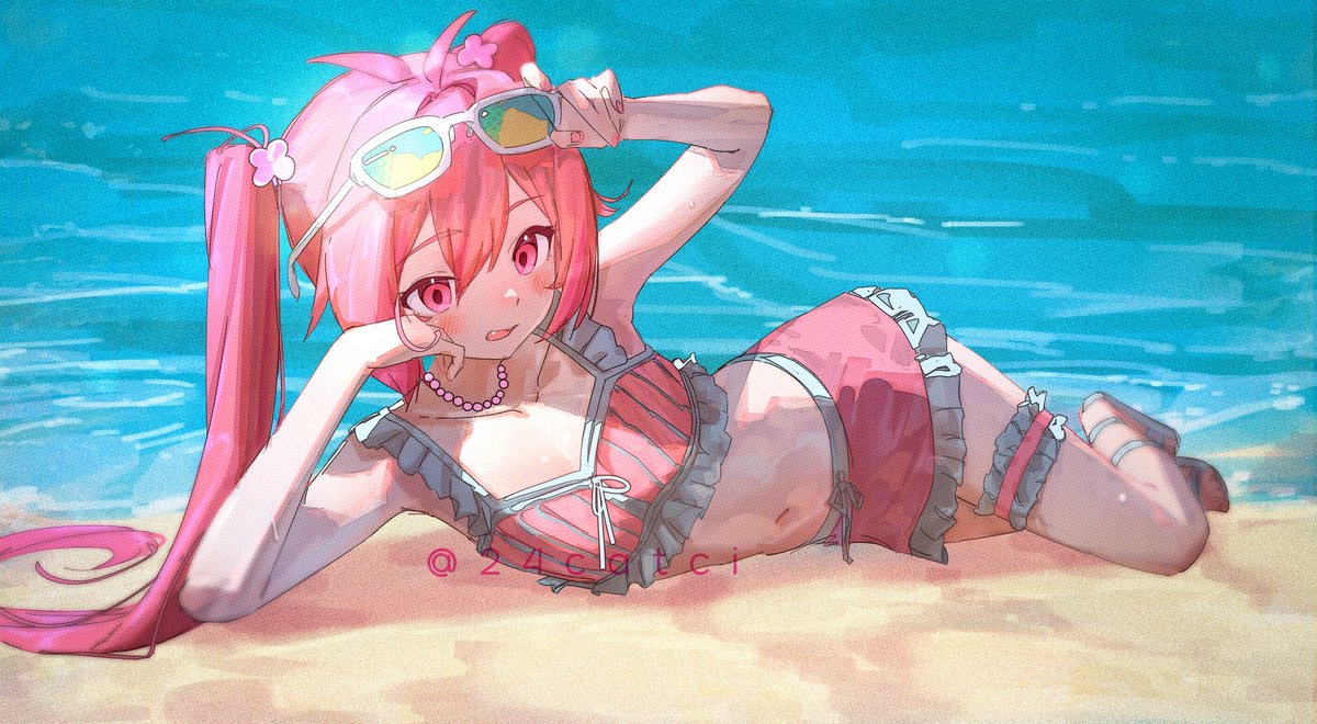 catpot8_illust's tweet photo. Two years ago, I drew my very first Mumei artwork, and it was a swimsuit piece.
This year, there’s no more Mumei, so I ended up drawing another swimsuit piece—this time of Shachi.
Funny how things changes.
#drawMEI #shachimu https://t.co/TJU0lpzGoU