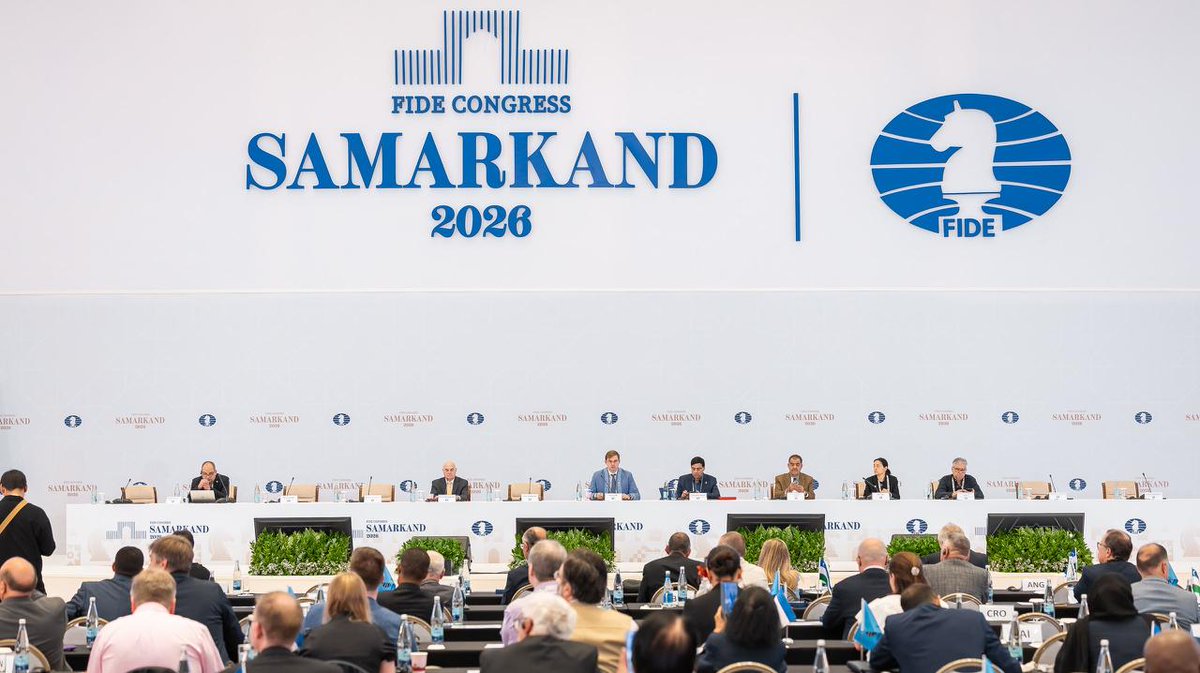 FIDE_chess's tweet photo. ♟ FIDE Council composition for 2026–2030 announced

Following the FIDE elections and the General Assembly held in Samarkand, FIDE is pleased to announce the composition of the FIDE Council for the 2026–2030 term.

Read more: https://t.co/b1fwLYZvwQ https://t.co/PjfwoS5mME