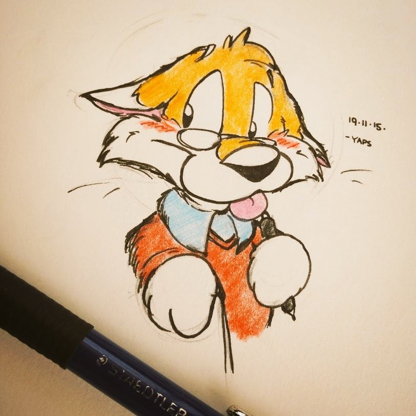 YapsFox's tweet photo. The first OC was a fox - and still a fox~! *but now with a Puffy Hug Degree*~🦊👓 https://t.co/0jf9im2cPR